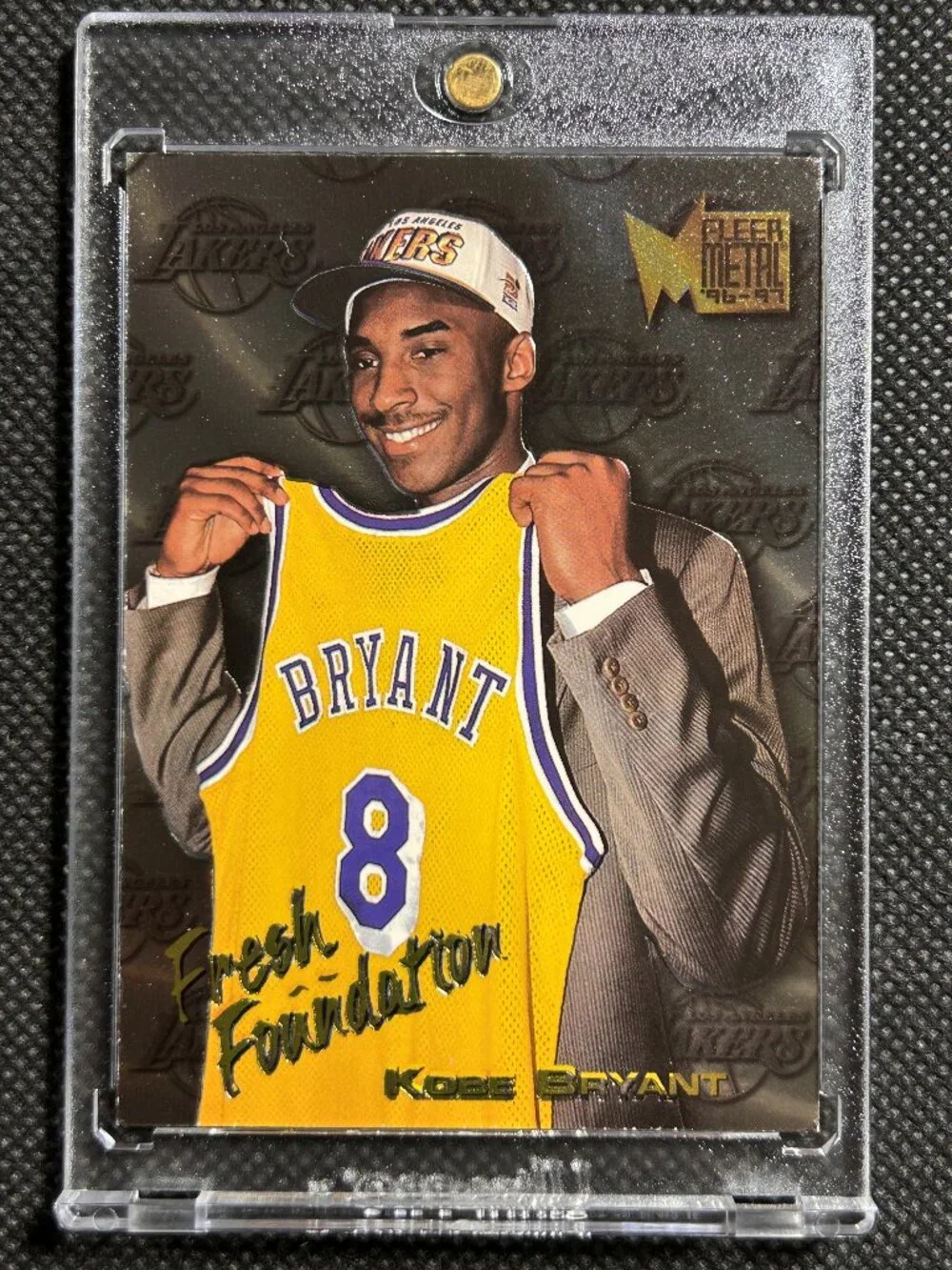 1996 Skybox Metal Fresh Foundation Kobe Bryant Rookie RC #137 Lakers HOF